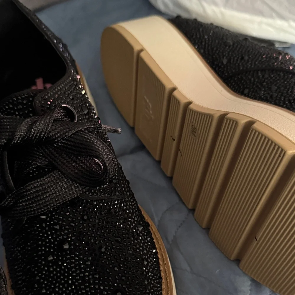 GB Girls Black Sparkle Sneakers